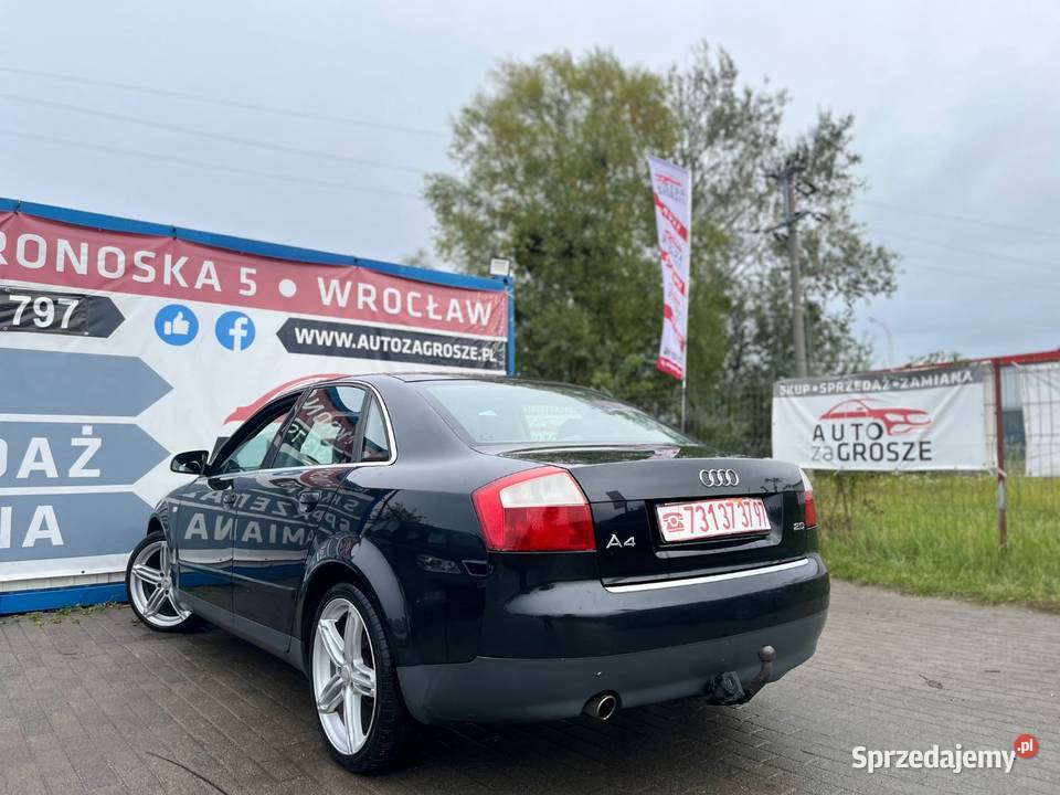 Audi A4B6 20 BenzynaDługie opłaty Alufelgi HAK dolnośląskie Wrocław