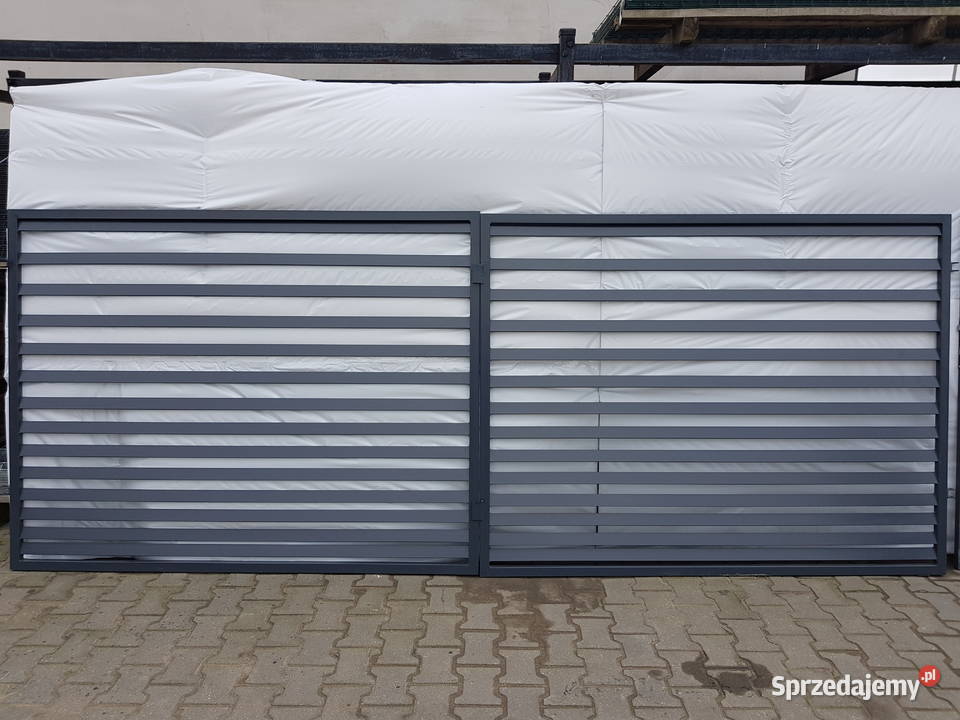 Brama Lizbona dwuskrzydłowa grafit antracyt kujawsko-pomorskie Wąbrzeźno
