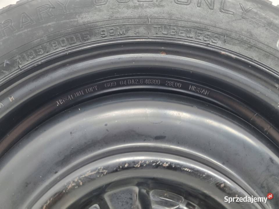 KOŁO DOJAZDOWE Nissan Almera N16 13580 R15 lubelskie Chełm