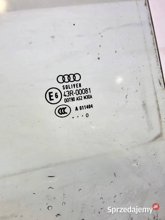SZYBA DRZWI PRAWY TYŁ AUDI A6 C6 AVANT 4F9 2010R osobowe śląskie Przystajń