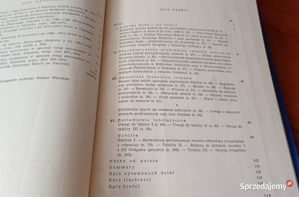 Recesy gdańskich ordynków 15451814 Czesław studia Gdańsk sprzedam
