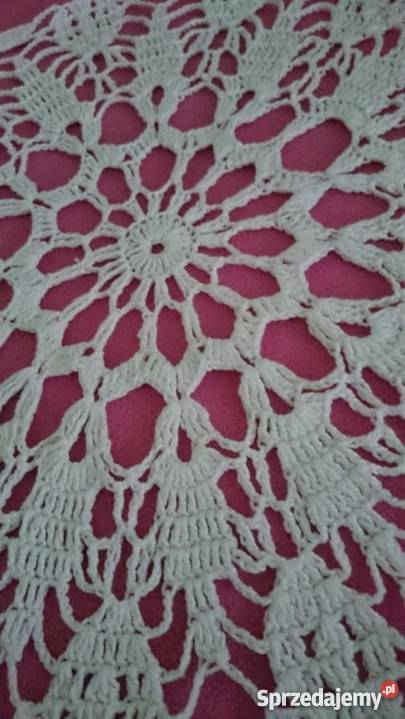Serwetka szydełkowa średnica 36 dopracowane Bolesławiec