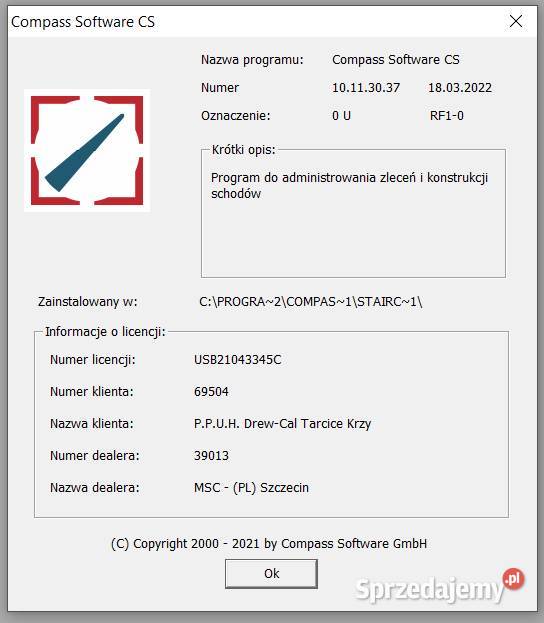 Program do projektowania schodów Compass CAD10 Polanów
