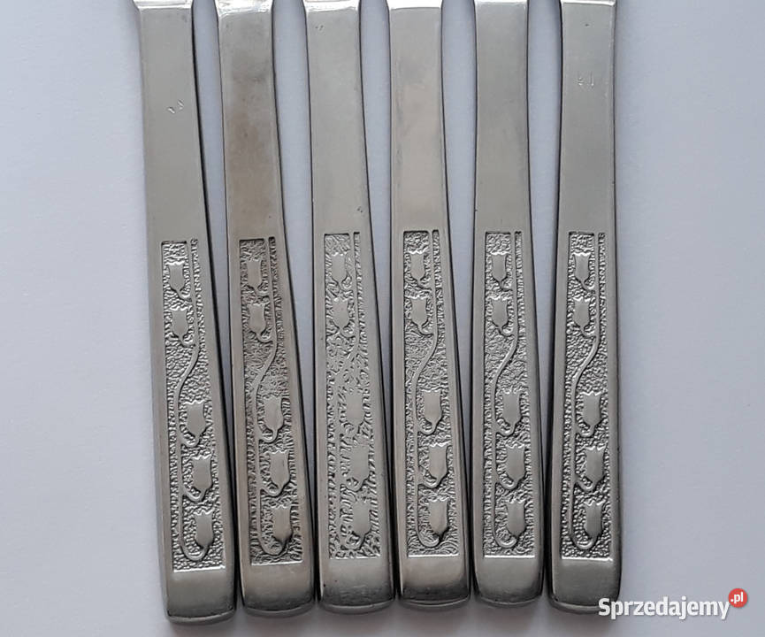 Noże 2 KONWALIE Gerlach sztućce PRL śląskie Dąbrowa Górnicza