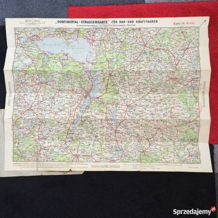 163 Continental Strassenkarte Stettin Szczecin