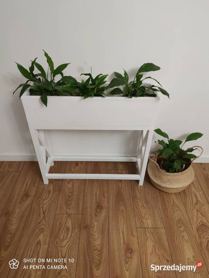 Donica kwietnik osłonka na doniczke drewniana