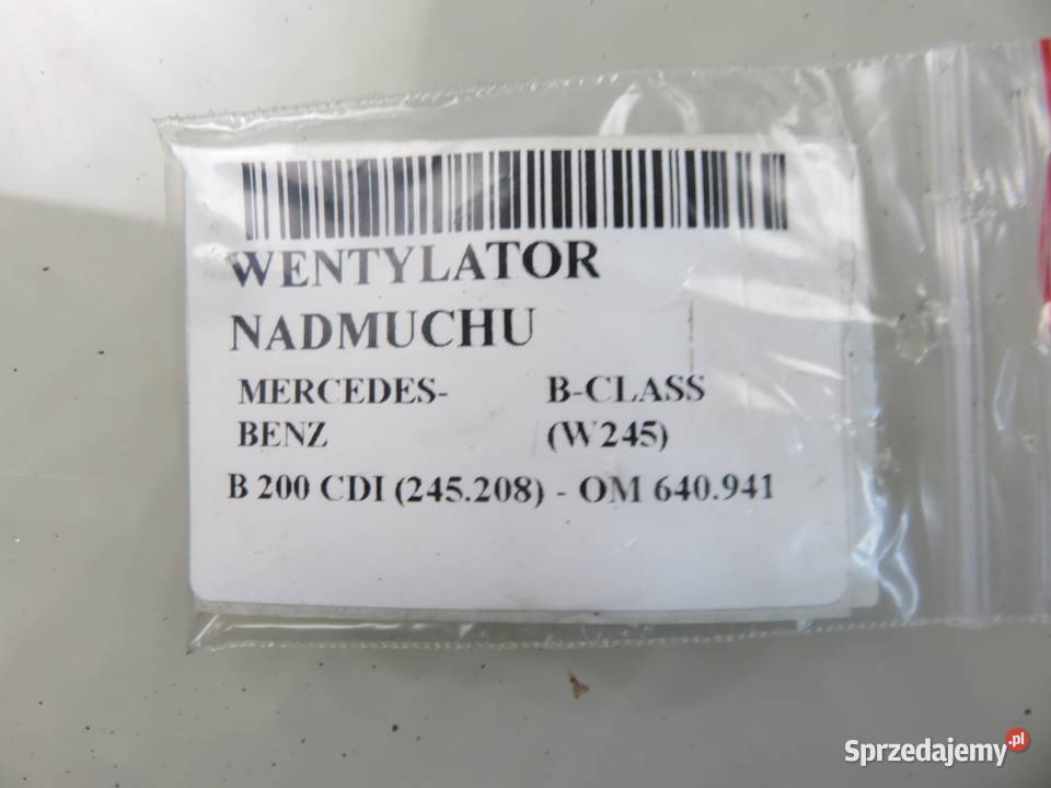 DMUCHAWA MERCEDESBENZ W245 982485PV