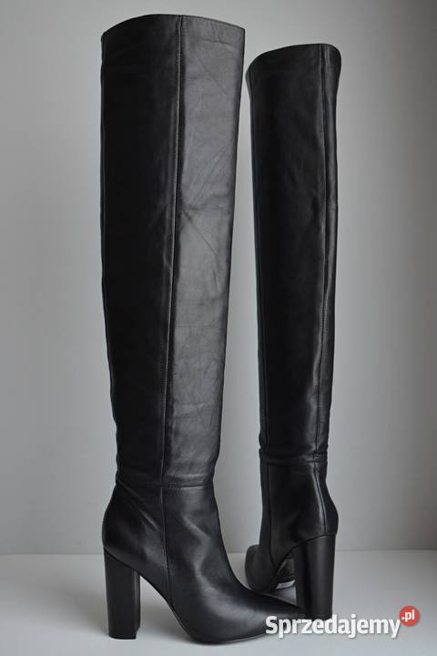 Kozaki Minelli Vlada KOLANO wygodny obcas czarny