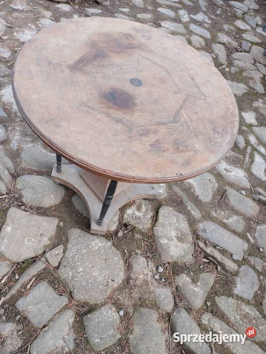 Stół okrągły antyczny do odnowienia Stoły małopolskie Kęty