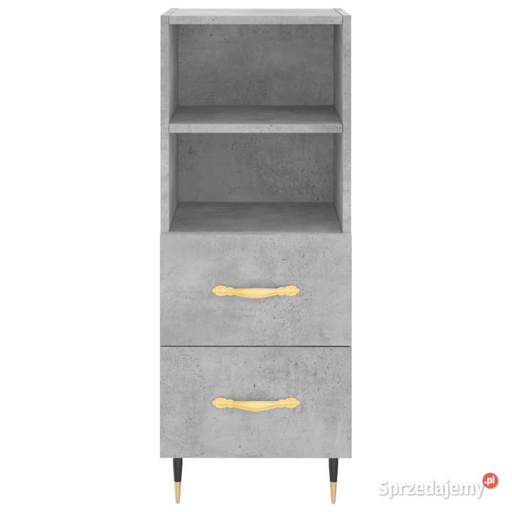 Wysoka szafka szarość betonu 345x34x180 Warszawa