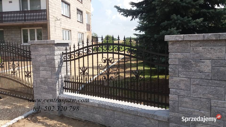 Ogrodzenie przęsło kute nowoczesne Ogrodzenia i bramy