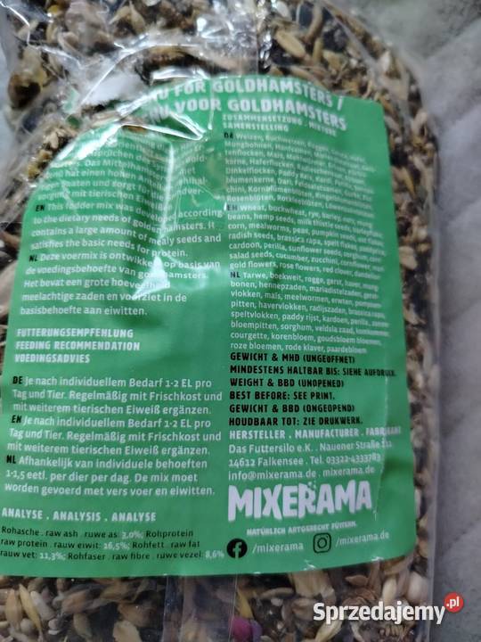 Mixerama pokarm mieszanka chomik syryjski małopolskie Kraków