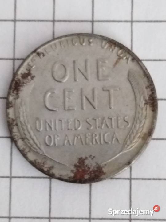 Moneta 1 cent usa Lincoln 1943 Żary