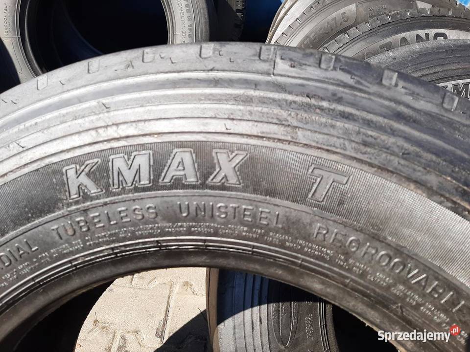 Opona używana ciężarowa 24570R175 GOODYEAR KMAX 17.5cale Zaścianki