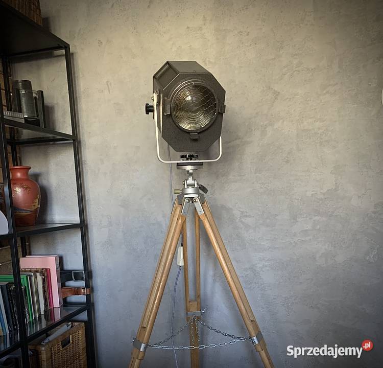 Lampa teatralna lata 6080 PRL Vintage loft Poznań