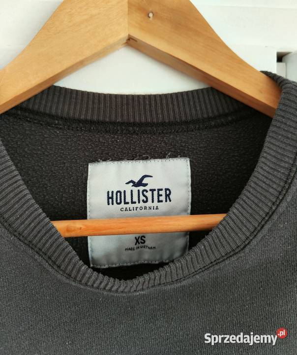 Czarna bluza Hollister XS 34 S 36 sprana
