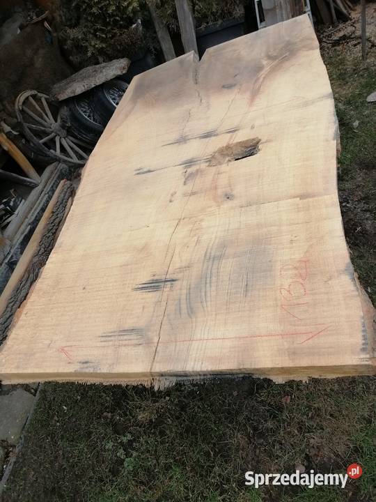 Monolit 260x140x65 dąb live edge blat loft Przysucha
