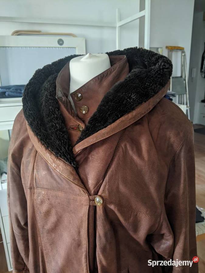 kurtka zimowa skóra naturalna Gina Bacconi mazowieckie Warszawa sprzedam