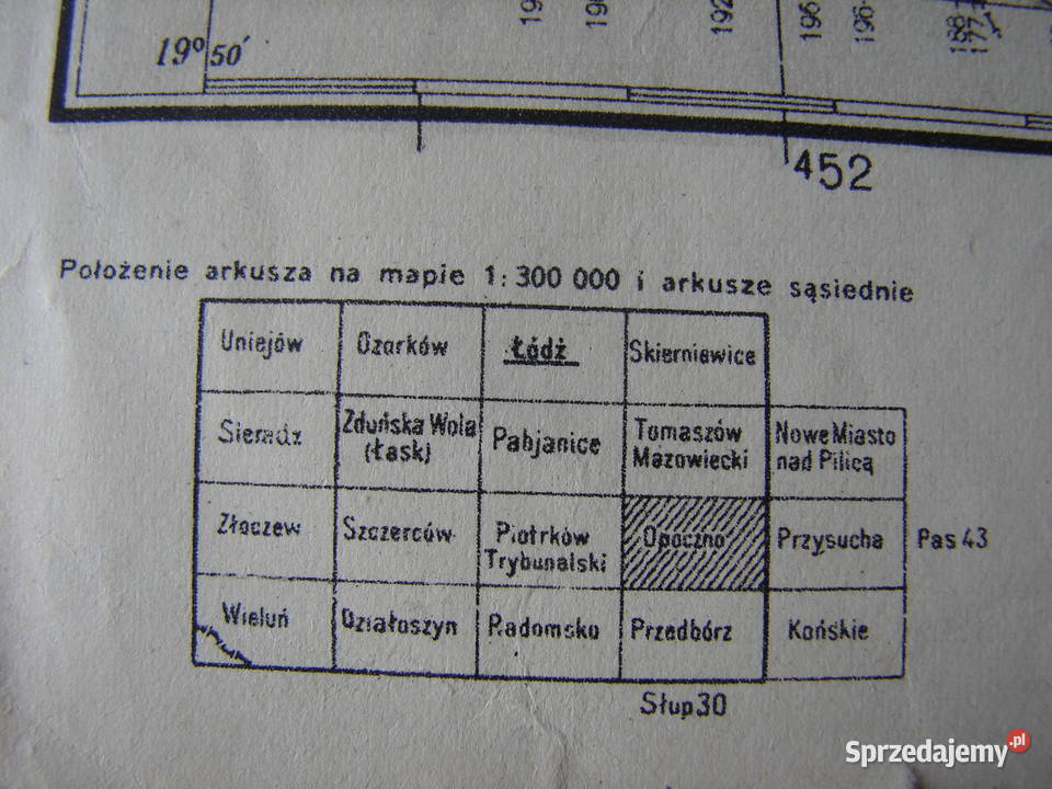 Opoczno Sulejów mapa służbowa Wojskowy Instytut Antyki, Sztuka, Kolekcje