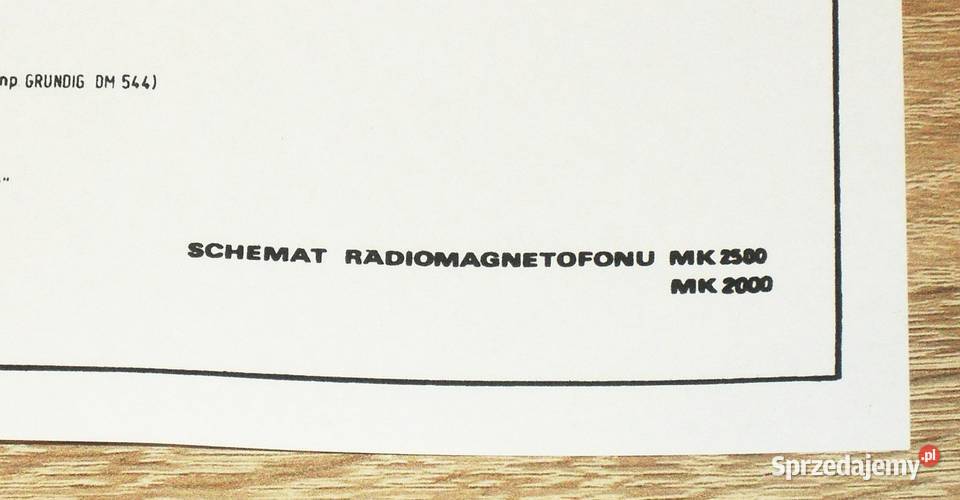 Schemat radiomagnetofonu UNITRA MK 2500 MK 2000 Gliwice