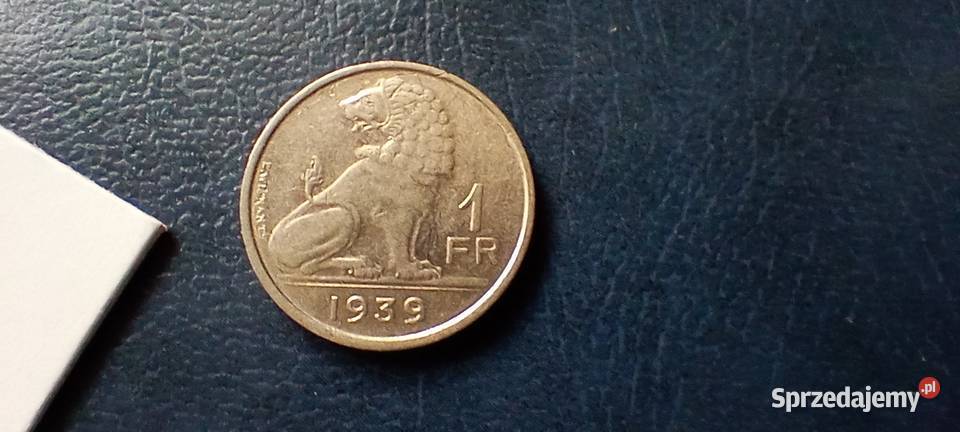 Stare monety 1 frank 1939 Luksemburg Lesko