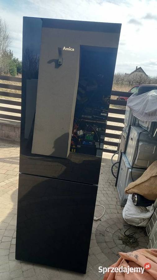 Lodówka Amica 185 CZARNE SZKLO Kórnik