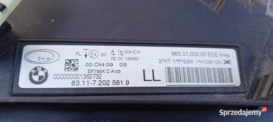 BMW e9091LCI lift 0811 EU reflektor lampa lewa Motoryzacja Radymno