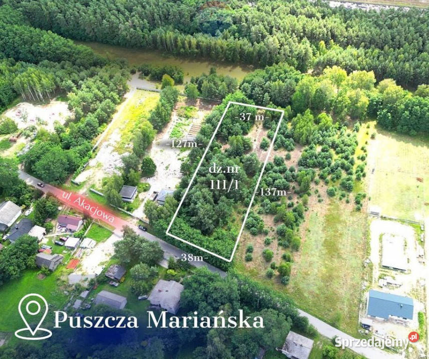 Działka budowlana 4680m2 Puszcza Mariańska sprzedam