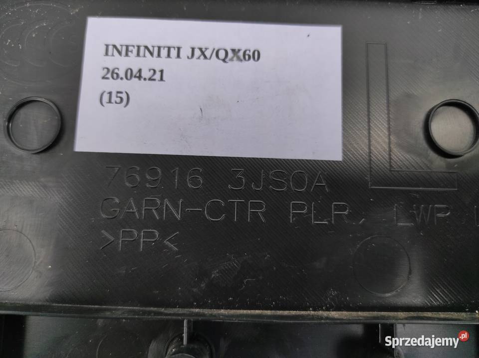 OSŁONA SŁUPKA ŚRODKOWEGO LEWA INFINITI QX60 JX Nowy Tomyśl sprzedam