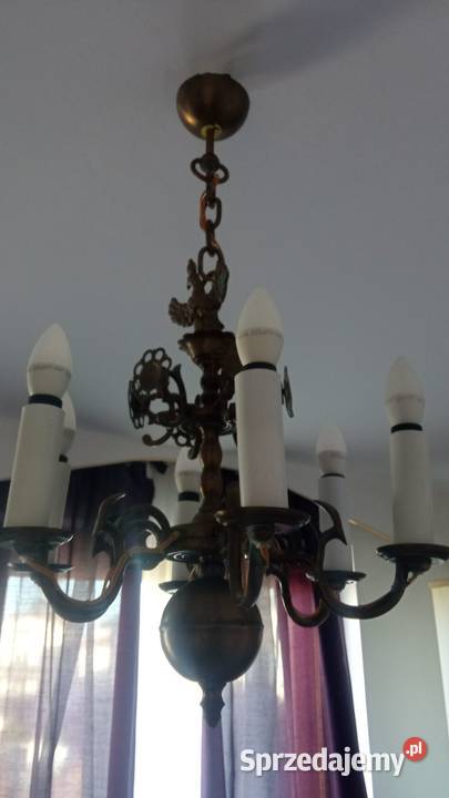 żyrandol stylizowany mosiężny Lublin