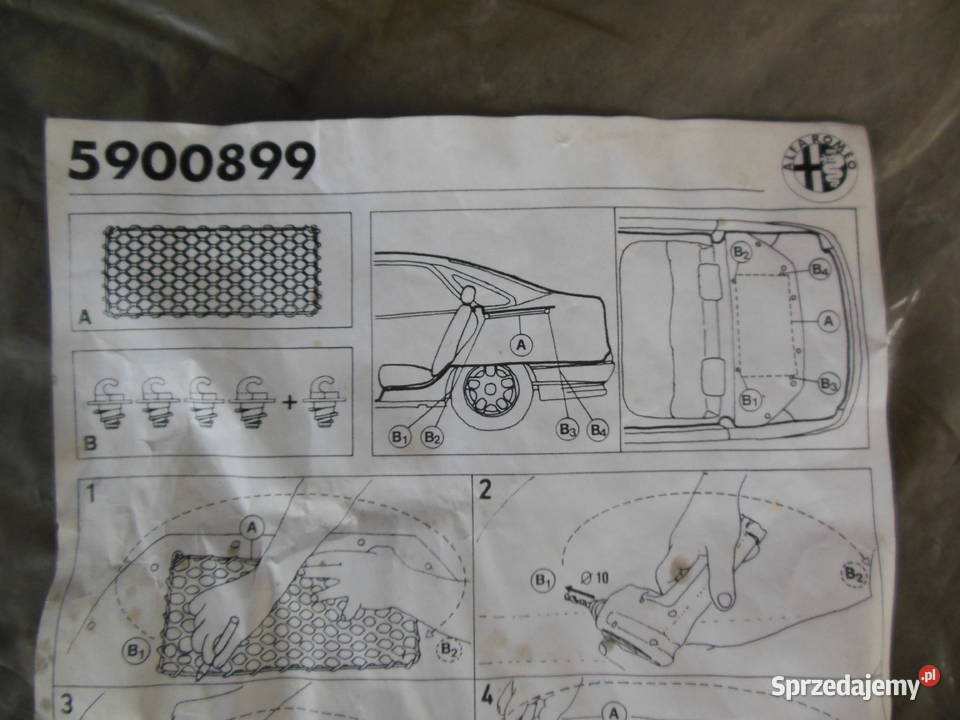 5900899 SIATKOWA OSŁONA BAGAŻNIKA ALFA ROMEO 156 Kozy sprzedam