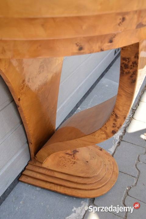 Drewniany Stolik Kawowy Styl Art Deco Konsola Kraków