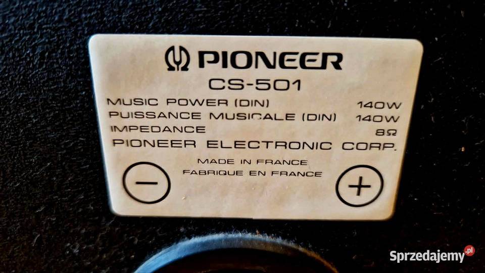 Pioneer CS501 2 x 140 wat 8 ohm Elektronika Połaniec