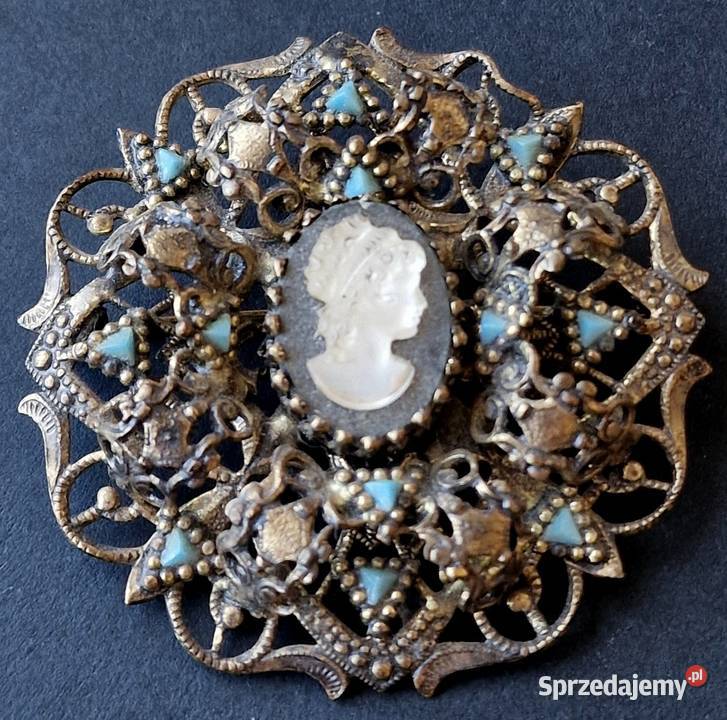 VINTAGE BROSZA W STYLU STARY WIEDEŃ ART DECO śląskie Częstochowa