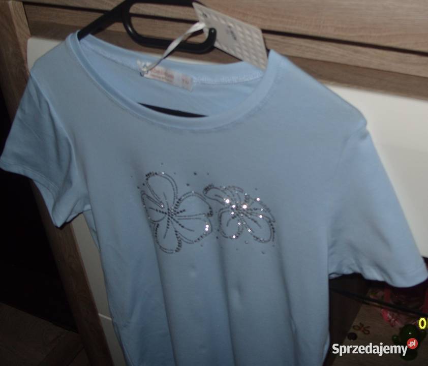 bluzeczka Baby BlueEBELIEVE cyrkoniowe kwiatki r Rawicz