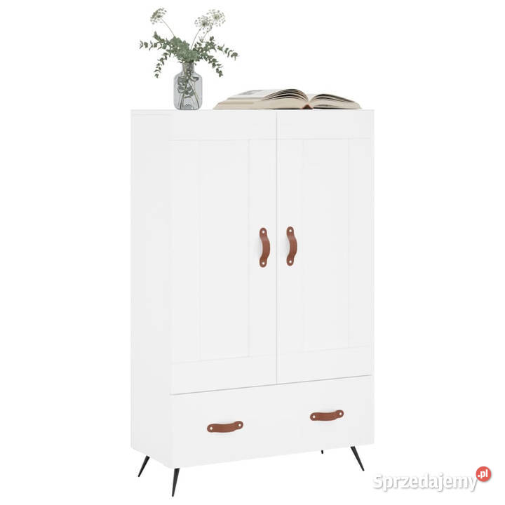 Wysoka szafka biała 695x31x115 materiał Warszawa