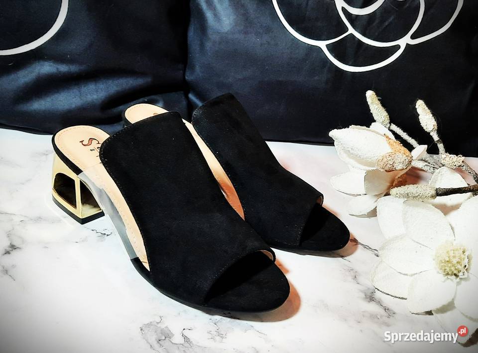klapki damskie czarne styl włoski sprzedam