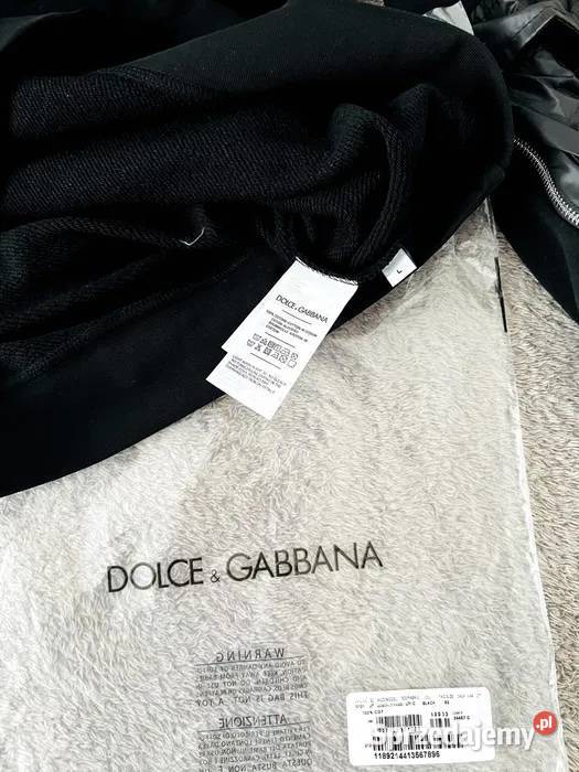 Nowa Bluza Dolce Gabbana DG Black Pocket org Odzież codzienna Szczecin