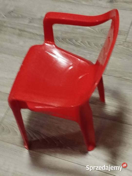 krzesełko czerwone małe dziecięce plastikowe Dla Dziecka wielkopolskie Poznań sprzedam