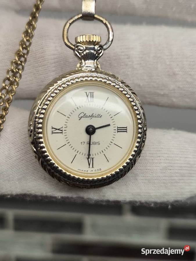 Damski zegarek naszyjnikwisiorek Glashutte śląskie