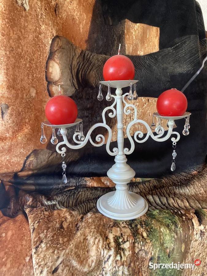 Świecznik metaloplastyka szklane sople Bystrzyca Kłodzka