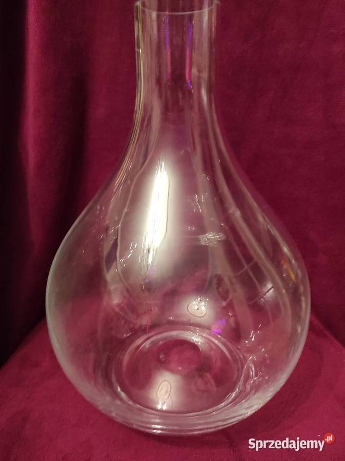 WAZON BUTLA Z GRUBEGO SZKŁA VINTAGE HAND MADE łódzkie Pabianice