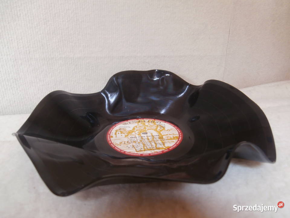 miska patera talerz z płyty winylowej średnicy Choroń