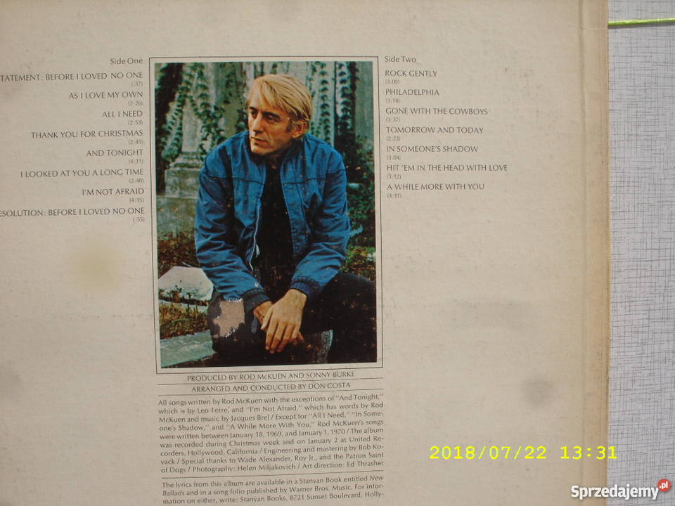 Rock LP ROD MCCUEN2 LP Canada Kultura i Rozrywka Wołów