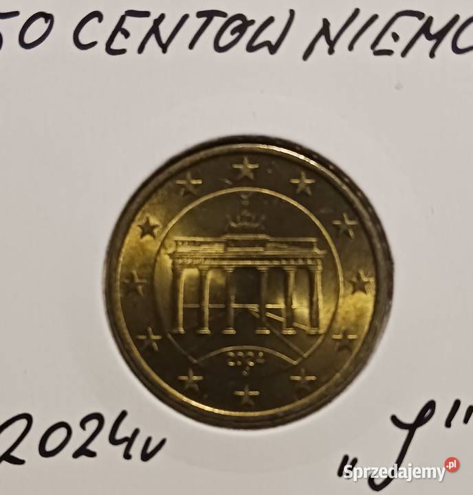 50 Eurocentów Niemcy 2024 r men J mennicze