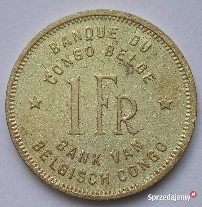 KONGO BELGIJSKIE CONGO 1 FRANK 1946 SŁOŃ Łódź sprzedam