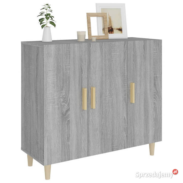 Szafka szary dąb sonoma 90x34x80 materiał