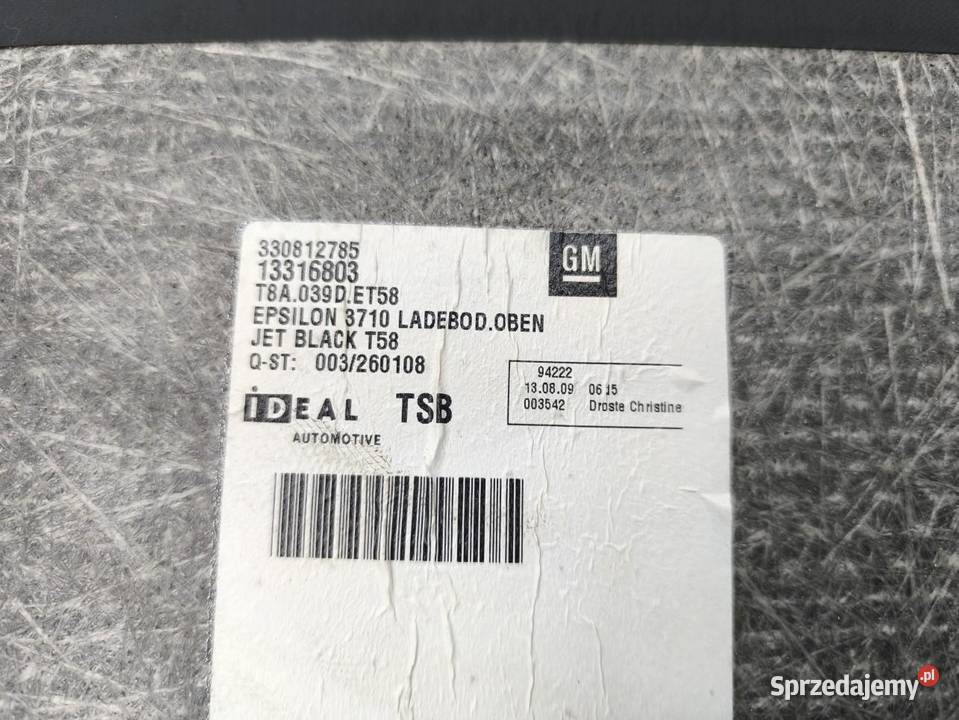 WYKŁADZINA PODŁOGA BAGAŻNIKA OPEL INSIGNIA A wielkopolskie