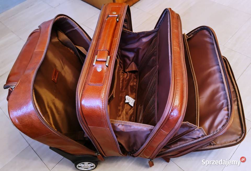 Sprzedam Skórzana walizka neseser na kółkach