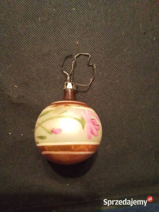 Bombka mała średnia malowana z kwiatami z Warszawa